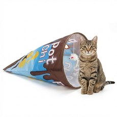 고양이 강아지 토끼 대형 접이식 터널 크링클 사운드 놀이, D Fun gift