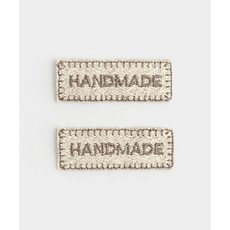 패션스타트 HANDMADE 린넨라벨 2개입, 2개, 내추럴