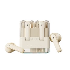 MONSTER 몬스터 XKT12 오픈형 HiFi 5.3 블루투스 무선 이어폰, 베이지, a