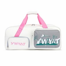 羽球袋 羽球包 3支裝 大容量 防潑水 雙肩手提羽球拍袋, 3369白粉色方包【帶獨立鞋倉】, 1個