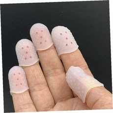 바느질 재봉 손끝 보호 미끄럼 방지 점박이 무늬 부드러운 착용감 공예 퀼트 자수, 1개, 3. 투명 4호