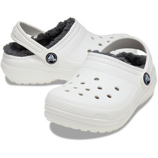 Crocs 經典內襯木屐幼兒白色灰色 (207009_10M)