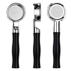 Normcore 51mm 바텀리스 포타필터 DeLonghi Dedica EC680 EC685 SMEG EUPA 머신 양극 산화 알루미늄 손잡이가 있는 3귀 네이키드 포타, Normcore 51mm 바텀리스 포타필터, DeLon