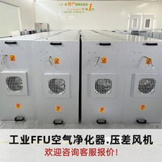 FFU 공기 청정기 이온 정전기 575x575mm 575mm 무진 기류 탈취 환풍, 산업용 FFU 청정기 차압 송풍기