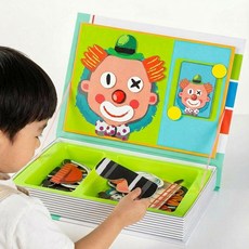 토요요 유아 자석 퍼즐 장난감 역할놀이 교구 조용한 놀이 3세 이상 P-C1, 79피스, 1개