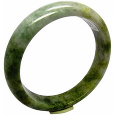 【小樂】翡翠手鐲 白底灑深綠雪 天然A貨平安鐲 (手圍18.5號 內徑58mm V690), 1個