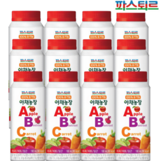 파스퇴르 100%유기농 야채농장 ABC주스190ml (냉장보관), 190ml, 12개