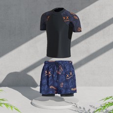 運動泳褲 男生四角 快乾舒適 平口 海灘褲