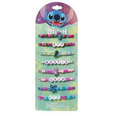 [5] LUV HER 디즈니 미니 마우스 아동용 주얼리 - 비즈 우정 팔찌 8팩 - 만 3세 이상 여아용 가볍고 다채로운 재미 - 선물 준비 BFF 테마 - 안전한 신축성 스트