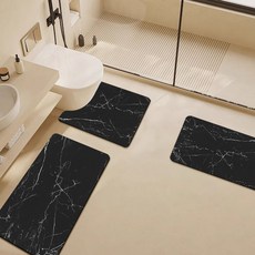 簡約硅藻泥地毯衛生間專用吸水速幹腳墊浴室防滑耐髒地墊K3-大理石-1840*60cm【二代硅藻泥】, 1個, K3-大理石-18