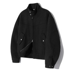 매장정품 [3월 19일 배송] 트릴리온 TRILLION 울 엘보우 패치 2WAY 해링턴 자켓 (BLACK) TRFJK24BK 140353