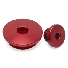 혼다 호환 CRF 150 250 450 R CRF250R CRF450R CRF450X TRX400EX 용 바이크 오토바이 엔진 타이밍 플러그 커버, [02] Red