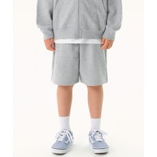 MUSINSA STANDARD KIDS 베이식 스웨트 쇼츠 [미디엄 그레이] 419271
