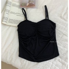 TRUDA GIRL 吊帶背心 立體愛心胸墊胸前抓皺內搭