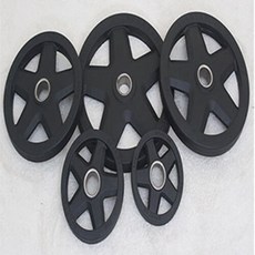 베스코 5홀 검정 중량 원판 바벨 2.5kg 5kg 10kg 15kg 20kg 낱개, 5kg, 1개