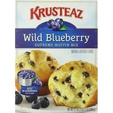 크러스티즈 와일드 블루베리 머핀 믹스 485g 상자 (2개 팩) Krusteaz Wild Blueberry Muffin Mix 17.1-Ounce Box (Pack of 2), 17.1 온스(2팩), 1개