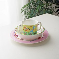 (한국도자기 공식 온라인스토어) 소풍 어린이 키디 1인 식기세트 3p (양손컵), 1개