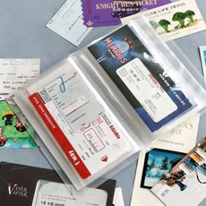 딜리고 콜렉트 포켓 스크랩 티켓북 야구티켓홀더 뮤지컬 야구티켓보관, 01 화이트