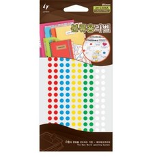 원형스티커분류용라벨원형 20-C306A 5mm5색12매1(개) 5441 EA