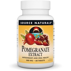 소스내츄럴스 석류 추출물 500mg 타블렛 글루텐 프리 무설탕, 60정, 1개