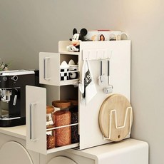 디귿수납장 철제 슬라이딩 서랍형 틈새 수납장 선반, C. 칸막이 없음 조리대용 이중문 슬라이딩