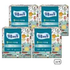 잘풀리는집 천연펄프 키친타올 150매 16개, 1개