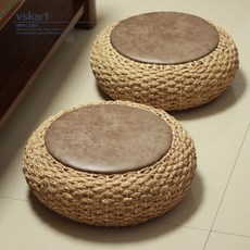명상 키높이 좌식방석 좌선 다도 원형 바닥 방석, 오리지널 1개, 지름 50cm 높이 12cm