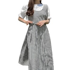 이로다 아침에 앞치마 프릴 면 앞치마 유치원 어린이집 교사용 카페 공방, 1개, 03_소풍가는날(블랙)