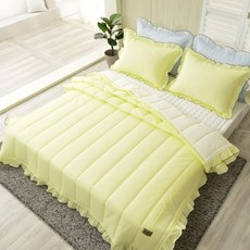 레이스 리플 냉감 여름 차렵이불 침대패드 베개 싱글 퀸