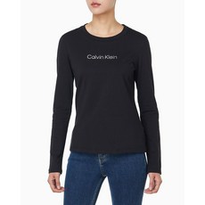 캘빈클라인 진 여성 LS 스탠다드 로고 슬림 크루넥 티셔츠 47D281G-UB1 LXV534 GLF988
