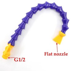 냉각 파이프 수나사 밀링 선반 노즐이있는 플라스틱 물 오일 냉각수 튜브 호스, Valve-G1l2-Flat, 5pcs, Length 500mm