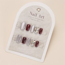 小紅書爆款穿戴甲高級感貓眼水鑽美甲甲片長輕奢純欲穿戴式指甲片, 1個, BY1590:手工甲S碼#10片/袋