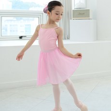 발레치마 스판밴드 롱쉬폰 발레스커트 (핑크) 유아 아동 초등용
