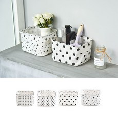 키밍 패브릭 사각 바스켓 바구니 수납함 정리함 탁상, 상품선택, 땡땡이, 1개, 패션 땡땡이