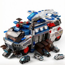 토요요 자동차 장난감 대형 구조 트럭 세트 소방차 경찰차 미니카 어린이 역할놀이 완구 어린이날 선물QZ-JY1, 1개, 경찰 구조차 세트