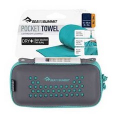 Sea to Summit Pocket Towel 輕量隨身速乾毛巾, 海藍色,M, 1個