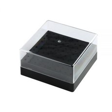 네일드릴비트 케어 각질 큐티클 네일 드릴 비트 스탠드 홀더 100개 구멍 정리함 빈 박스 키트 및 청소 브러시 방수 방진 저장 디스플레이 매니큐어 DIY 도구 용기 검정색, Black