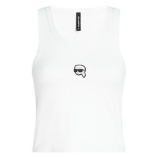 칼 라거펠트 아이콘 크롭 파자마 상의