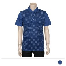 여성 패턴 반팔 카라넥 티셔츠