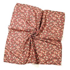 Shanlin 꽃무늬 면 반다나 55.9x55.9cm(22x22인치) 데이지-그린, 베리플로럴-레드