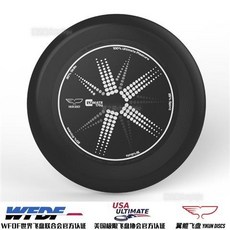夏之星 嚴選 WFDF翼鯤Yikun專業極限飛盤 175g比賽團隊飛盤 戶外運動飛碟送袋, 黑色潘塔黑, 1個