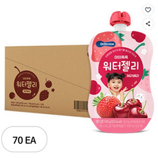 베베쿡 아이쭉쭉 워터젤리 체리베리, 100g, 70개