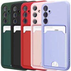 벌크온 갤럭시 A17 카드 수납 포켓 카메라 보호 풀커버 실리콘 컬러 휴대폰 케이스