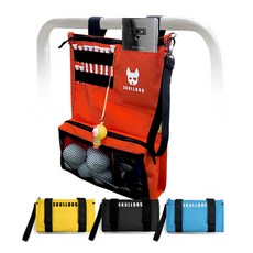 스컬독 골프 카트 파우치 카트걸이 가방 걸이형 소지품 가방 캐디용품 사이즈업, 주홍색, 1개