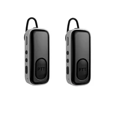 비즈니스 무선 귀고리 워키 인터컴 블루투스 PMR FRS 호환 헤드셋 양방향 라디오, 01 Silvery