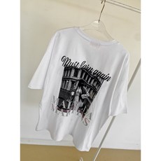 StephenieX 服飾 歐膩風格 大尺寸印花T恤