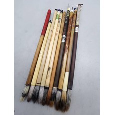 日本回流 狼羊兼毫毛筆 10支打包 純動物毛 高誠堂 魁盛堂 長榮堂 長樂齋 玉泉堂製 出峰2.2-3.0釐米 口徑4.2-6.0毫米, 1個, 參考詳情頁