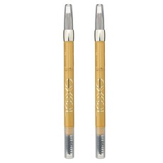 엑셀 excel 파우더 & 펜슬 아이브로우 EXP 0.4g, D02 캐러멜 브라운, 2개