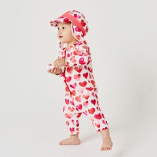 요바프 베이비 래쉬가드 일체형 / 하트