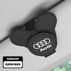 아우디 Rs A1 A2 A3 A5 A6 A8 Rs7 Rs8 Abt용 범용 차량 선바이저 안경 보관 선글라스 클립, bla